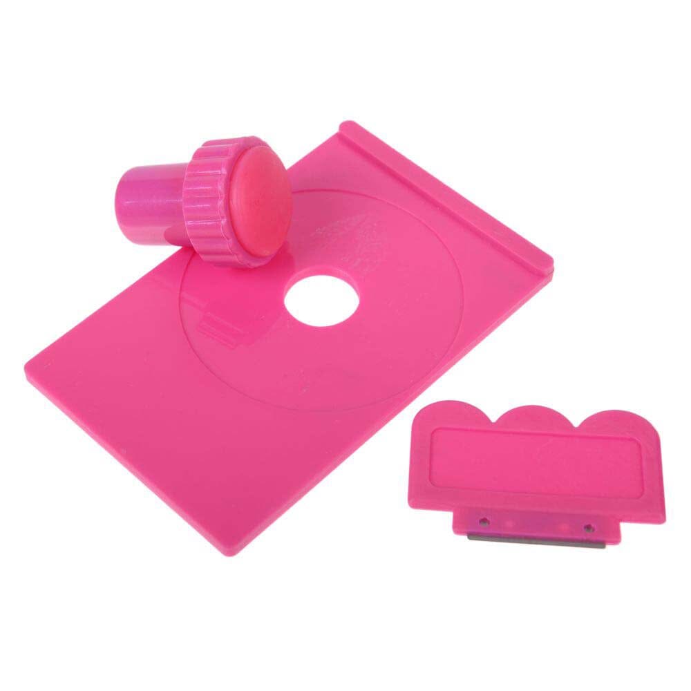 Professional Nail Art Stamping Kit - All-in-One Image Plate Holder, Scraper & Stamper Set for DIY Manicures | Perfect for Home Salon, Nail Parties & Gift Giving