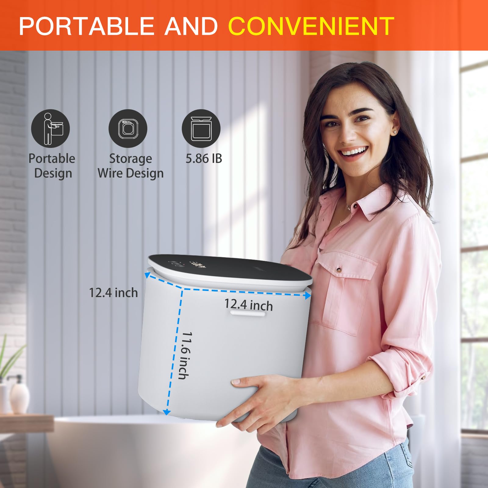 DOACE Medium Size Electric Towel Warmer Bucket with Auto Keep Warm - Adjustable Heating Timer (20/40/60 Min) & 24-Hour Delay Function - Perfect for Bathroom Spa, Salon, or Valentine's Day Gift