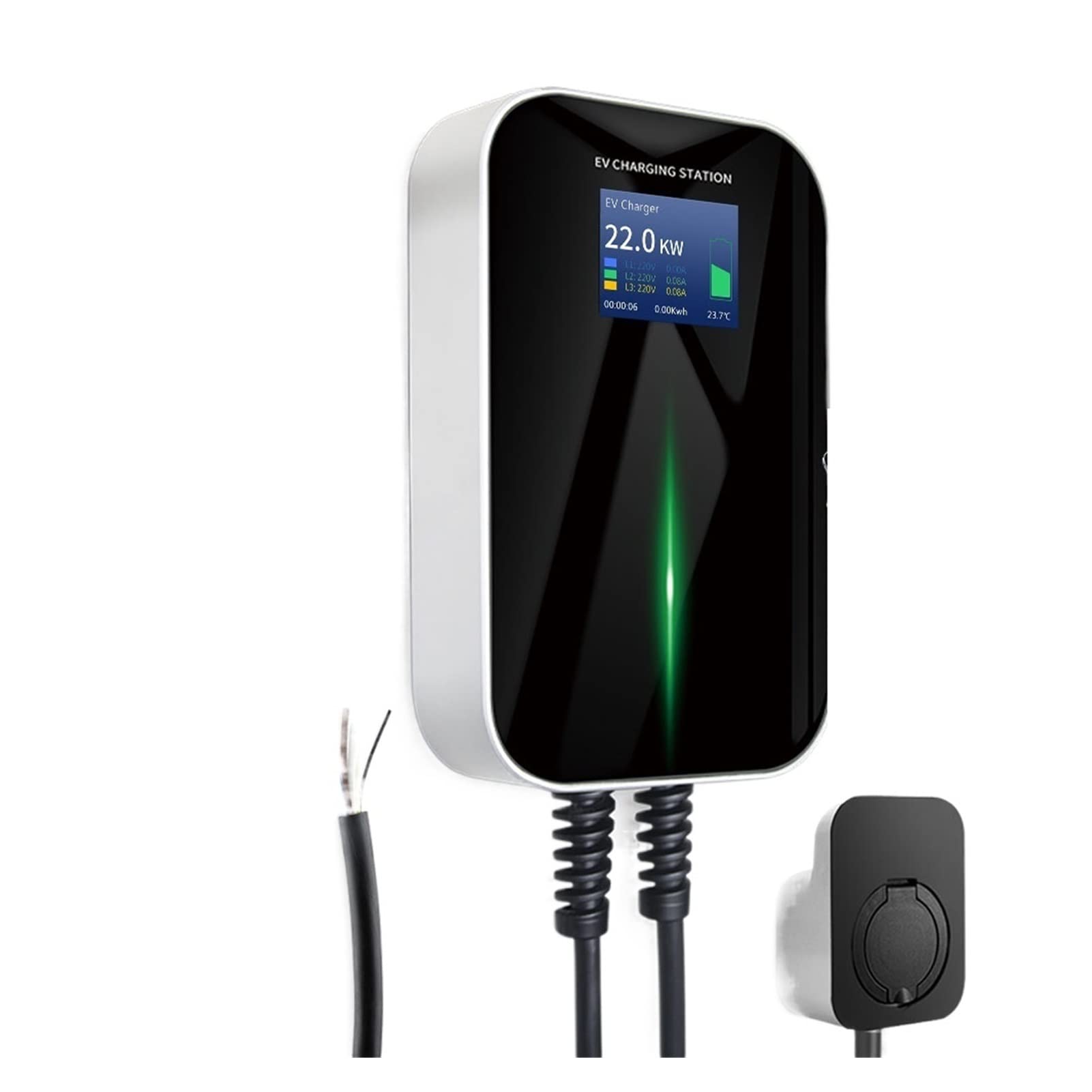 22kW 3-Phase EV Charger Type 2 (62196-2) - 6-32A Adjustable for Home & Commercial Use