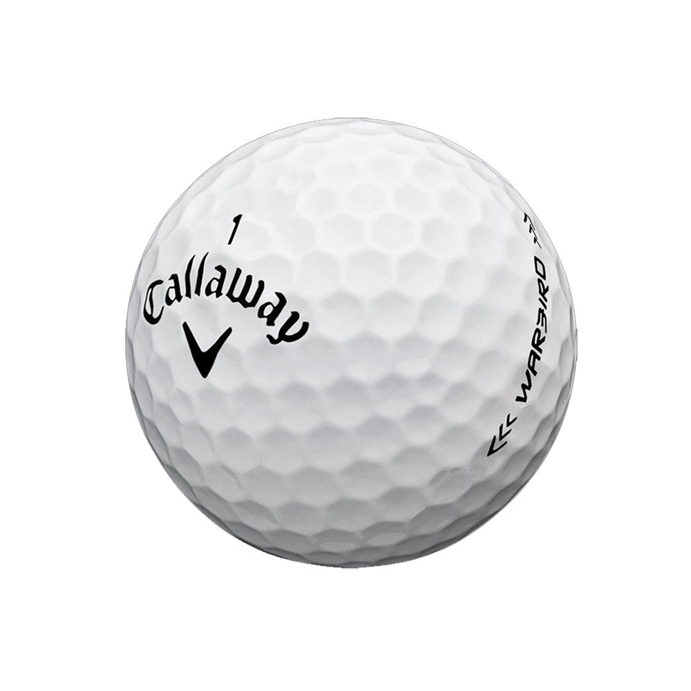 Callaway Warbird White Golf Balls (12 Pack) - High Visibility Long Distance Golf Balls for Men & Women - Perfect for Driving Range Practice & Tournament Play