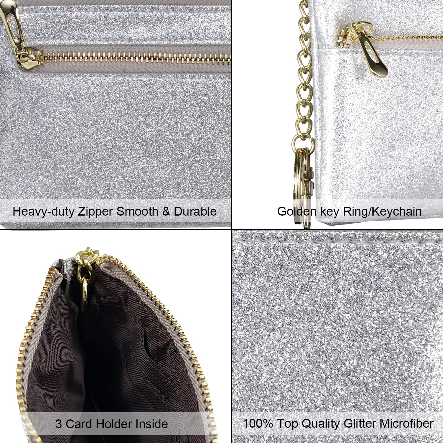 Beurlike Women's RFID Blocking Leather Coin Purse - Small Slim Wallet with Keychain for Cards, Cash & Change | Perfect for Travel, Shopping & Everyday Use