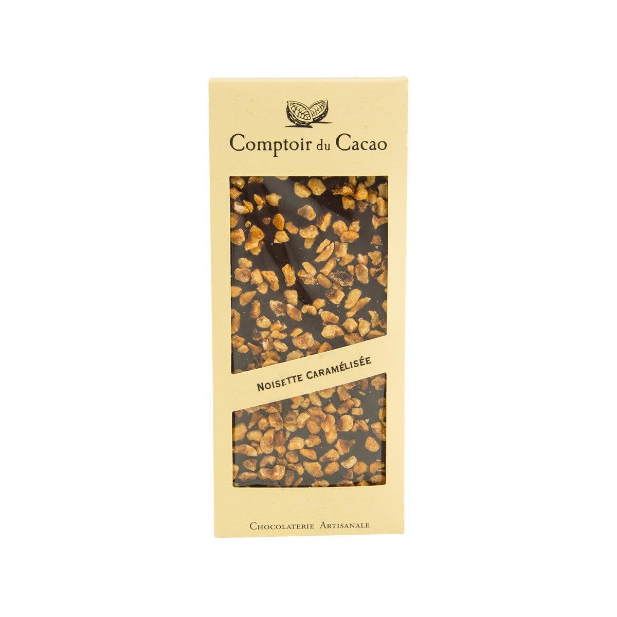 Premium Dark Chocolate with Caramelized Hazelnuts - 90g Gourmet Bar | Rich Cocoa, Crunchy Nuts | Perfect for Gifts, Desserts & Snacking