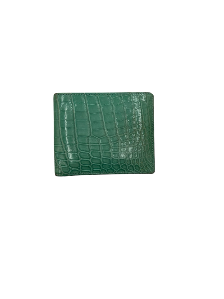 Authentic Tiffany & Co. Aqua Alligator Leather Men's Wallet - Luxury Gift for Him, Business & Everyday Use