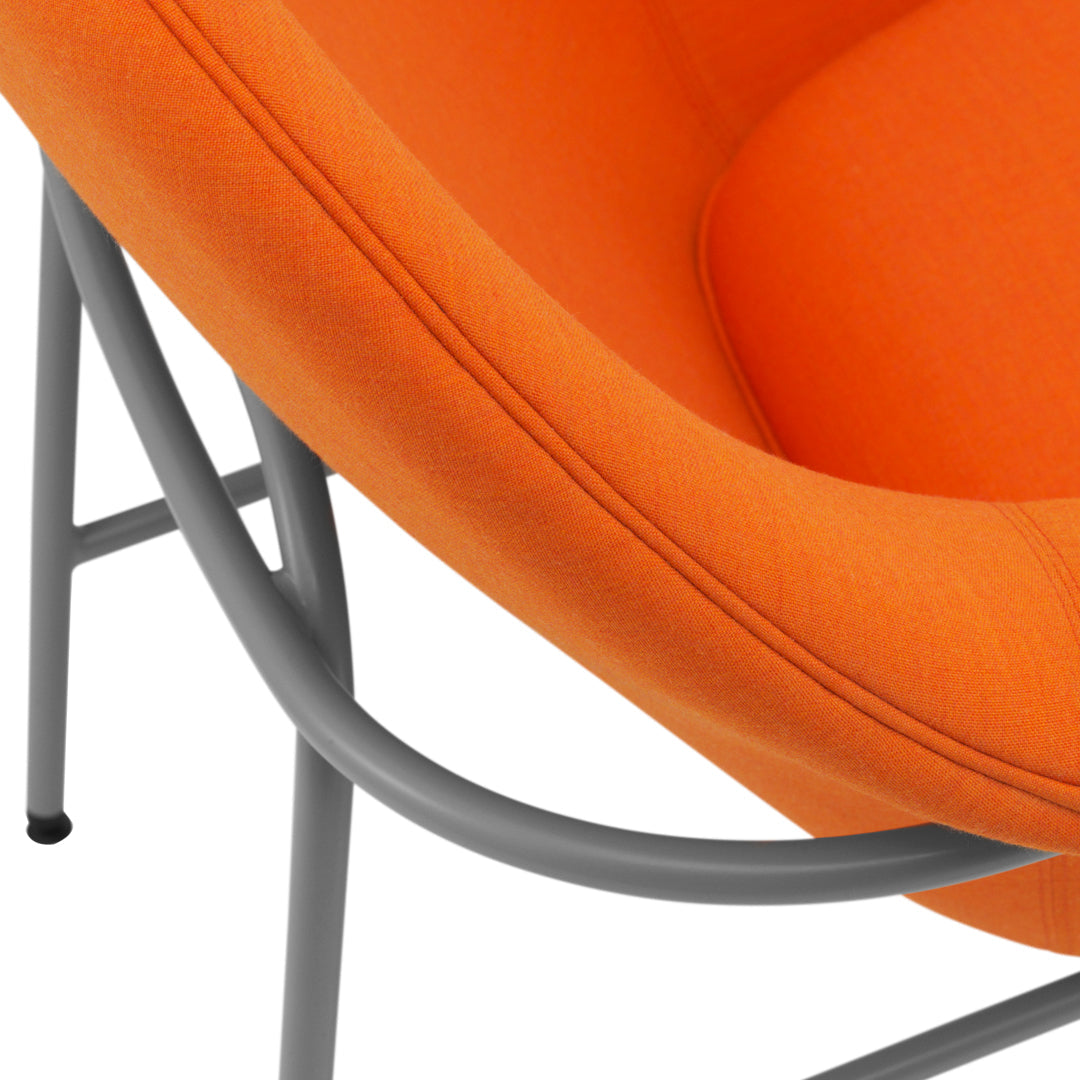 Modern Drape Low Lounge Chair with Sturdy Steel Legs - Perfect for Living Room, Bedroom, or Office Relaxation
