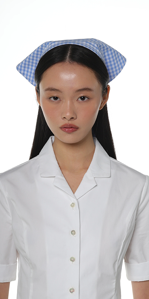 Blue Gingham Bandana - Stylish & Breathable Cotton Scarf for Men & Women - Perfect for Outdoor Activities, Fashion Accessories, and Headwear
