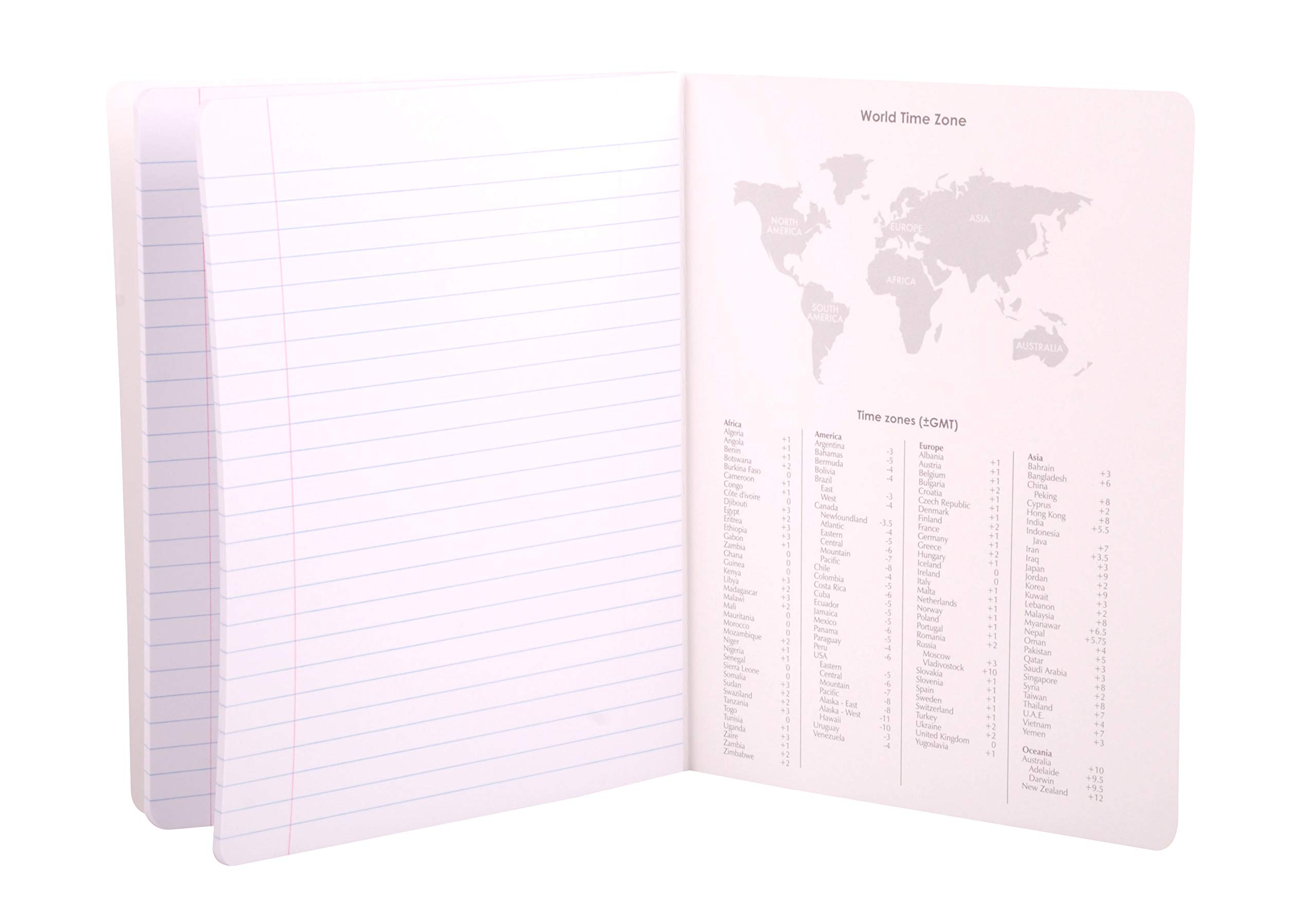 Mintra Office Composition Notebooks - 4 Pack, Wide Ruled for School & Work