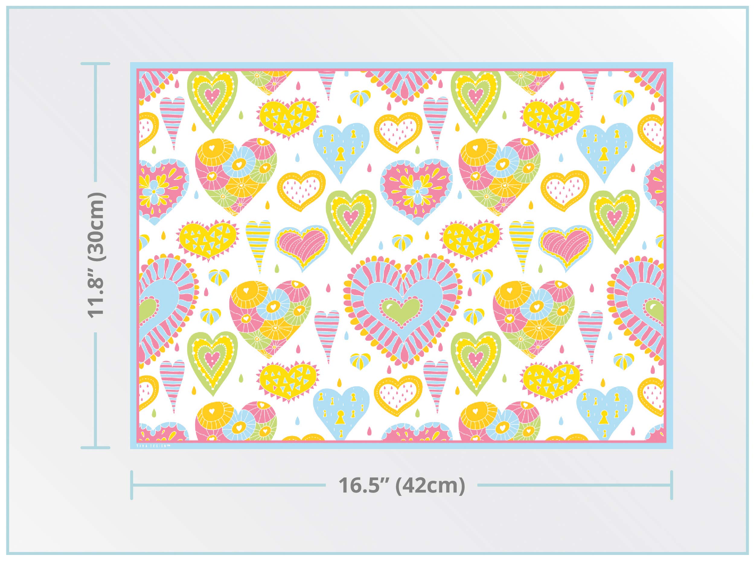 24-Piece Disposable Floral Paper Placemats Set - 16.5