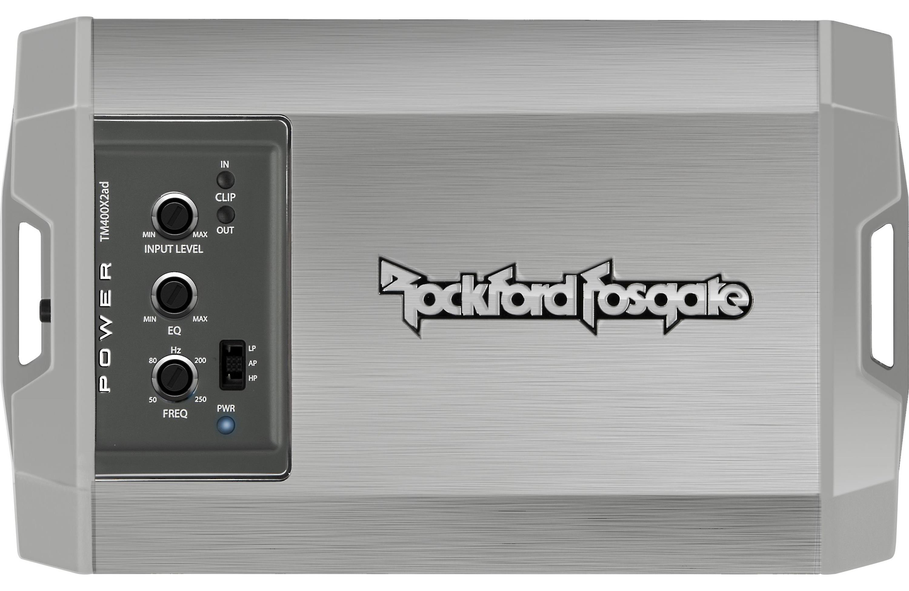 Rockford Fosgate Power TM400X2ad Marine Amplifier - 400W 2-Channel Car Audio Amp for Boats, Cars & Trucks | High-Performance Sound System for Outdoor Adventures & Road Trips