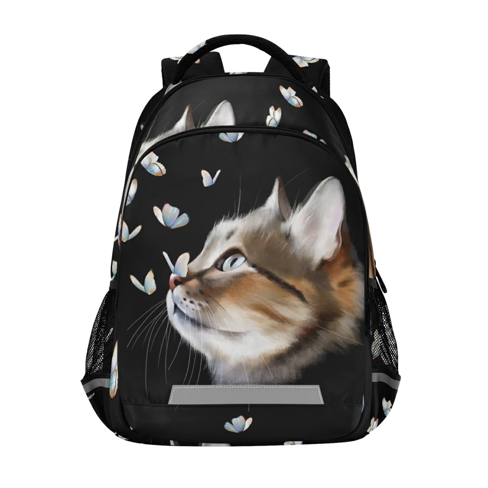 ALAZA Cute Kitty Cat with Butterfly Backpack - Lightweight Travel Laptop Daypack for School, Work & College | Perfect Unisex Book Bag for Men & Women | Ideal for Commuting, Campus & Daily Use