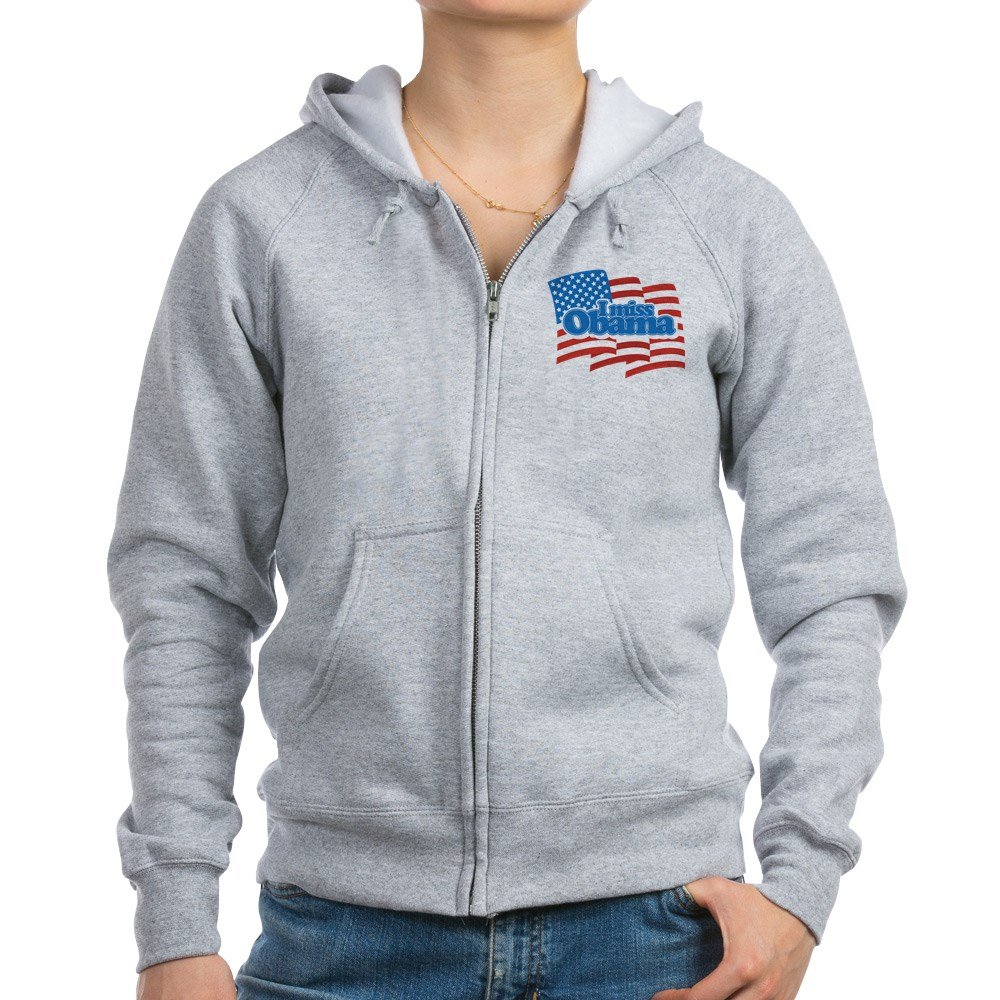 Obama Miss You Women's Zip Hoodie - Comfortable & Stylish Pullover for Political Fans, Casual Wear & Outdoor Activities