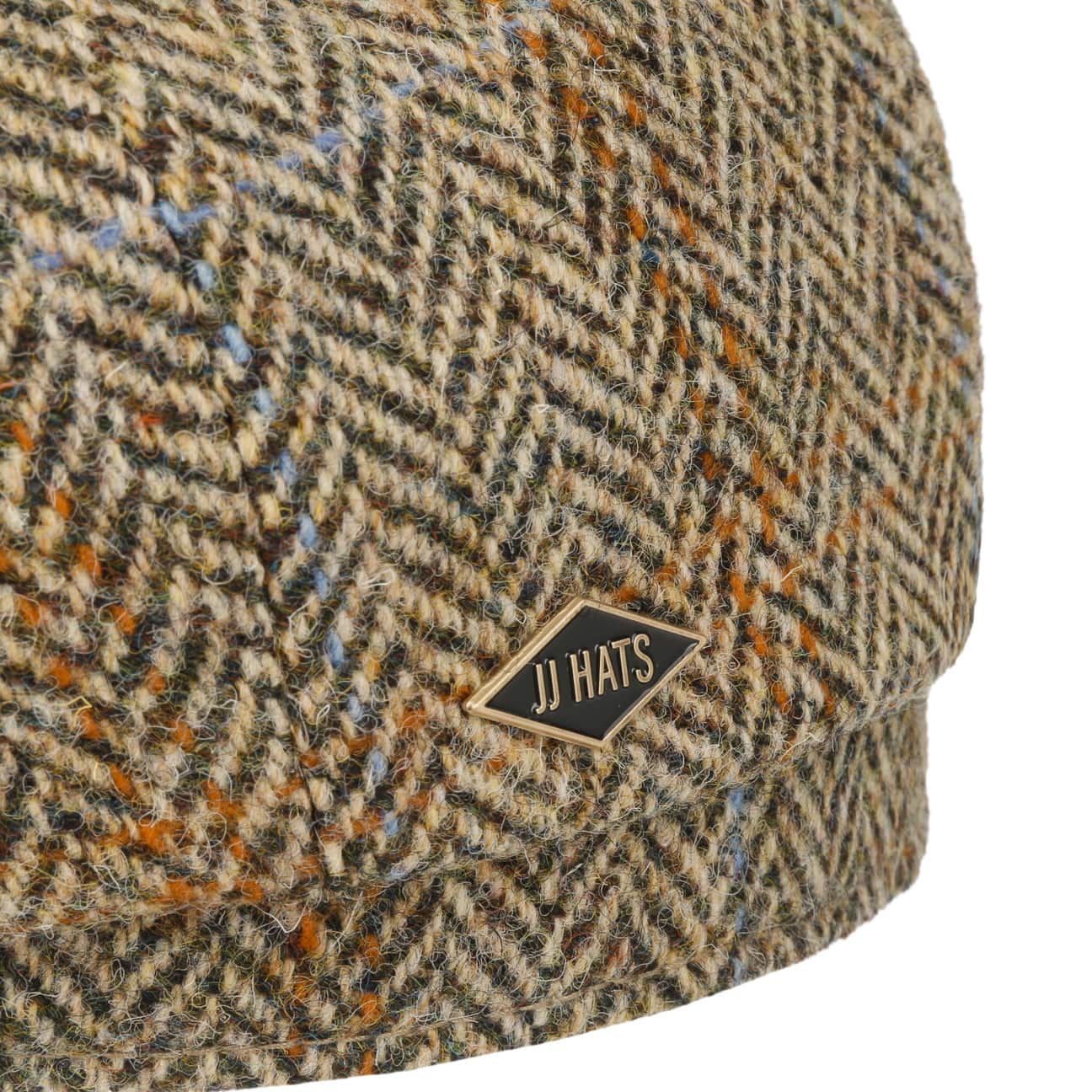 JJ Hats Premium Eight Panel Cap in Classic Harris Tweed - Stylish & Durable Men's Hat for Outdoor Adventures, Travel & Casual Wear