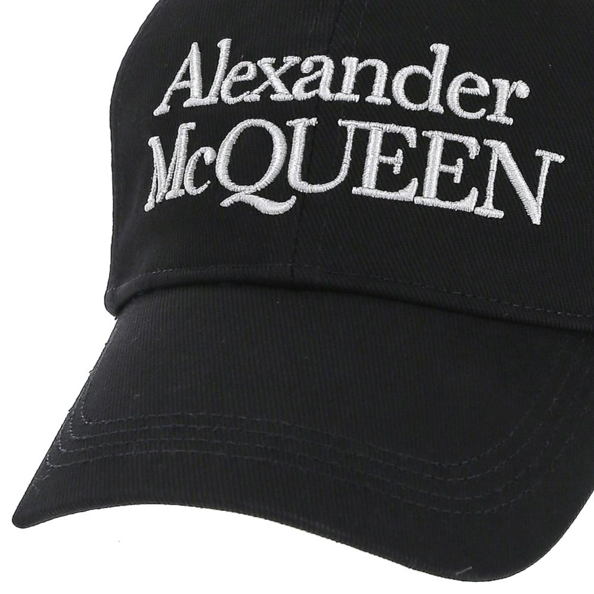 Alexander McQueen Black and White Cap - Stylish Unisex Baseball Hat for Men & Women - Perfect for Outdoor Sports, Travel, and Fashion Accessories