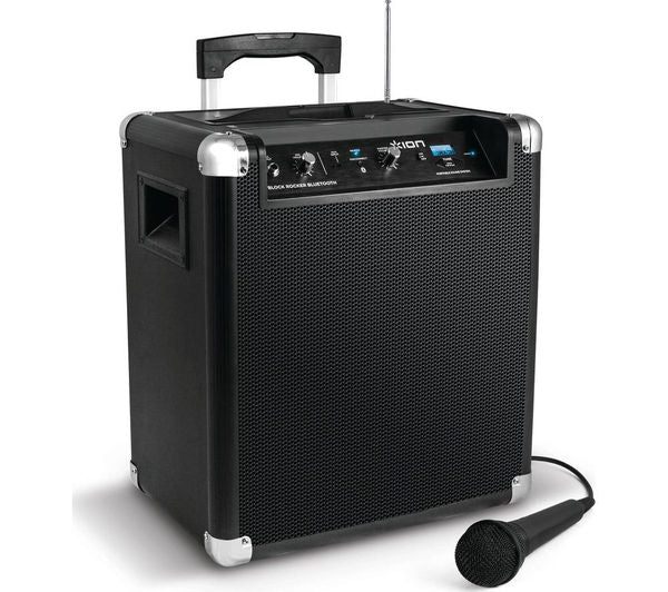 ION Block Rocker M5 Portable Wireless Bluetooth Speaker - Black | Waterproof Outdoor Party Speaker for Beach, Pool & Camping