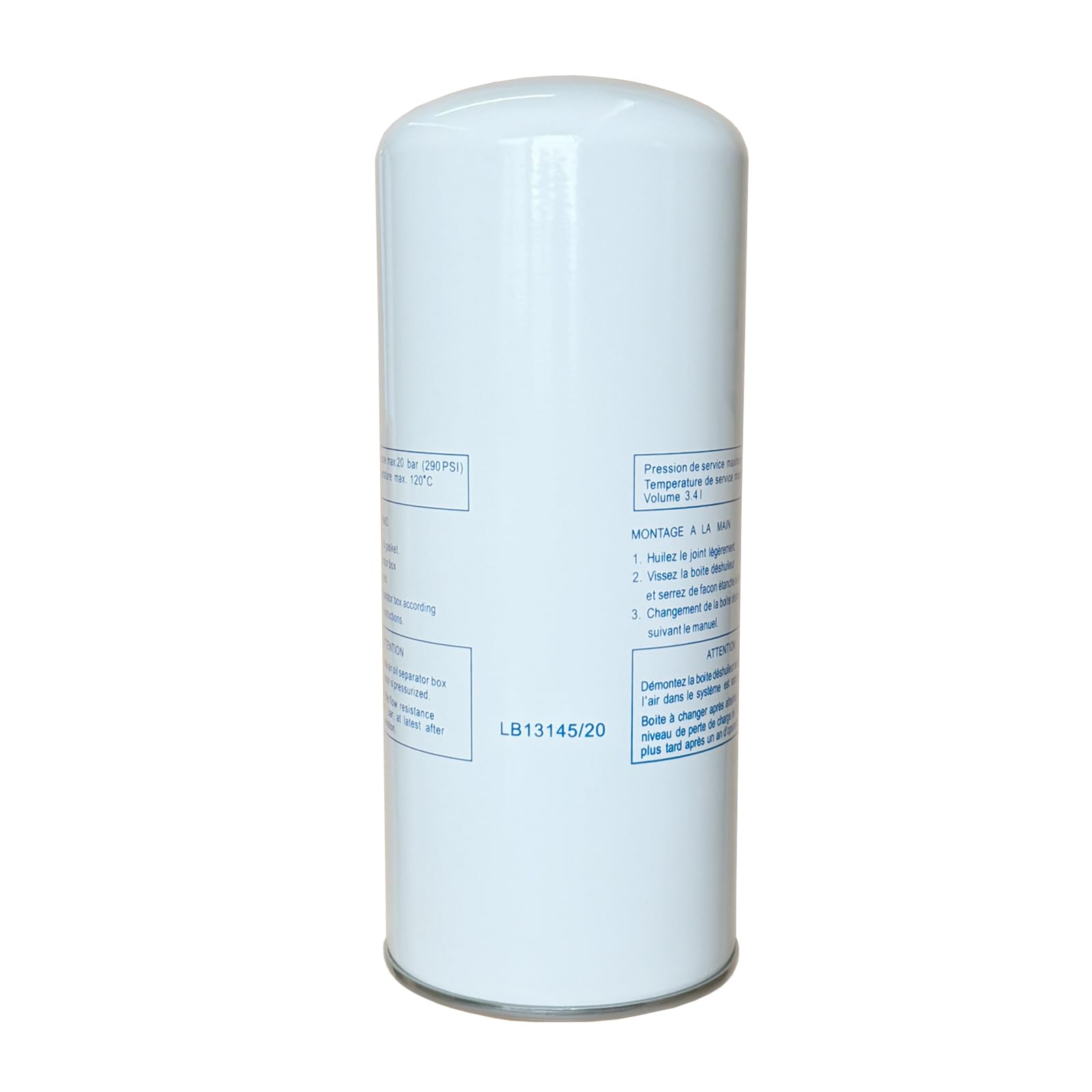 LB13145/20 Air Oil Separator Replacement for Screw Air Compressor - Compatible with 2914050100 - High Efficiency Filtration for Industrial & Workshop Use