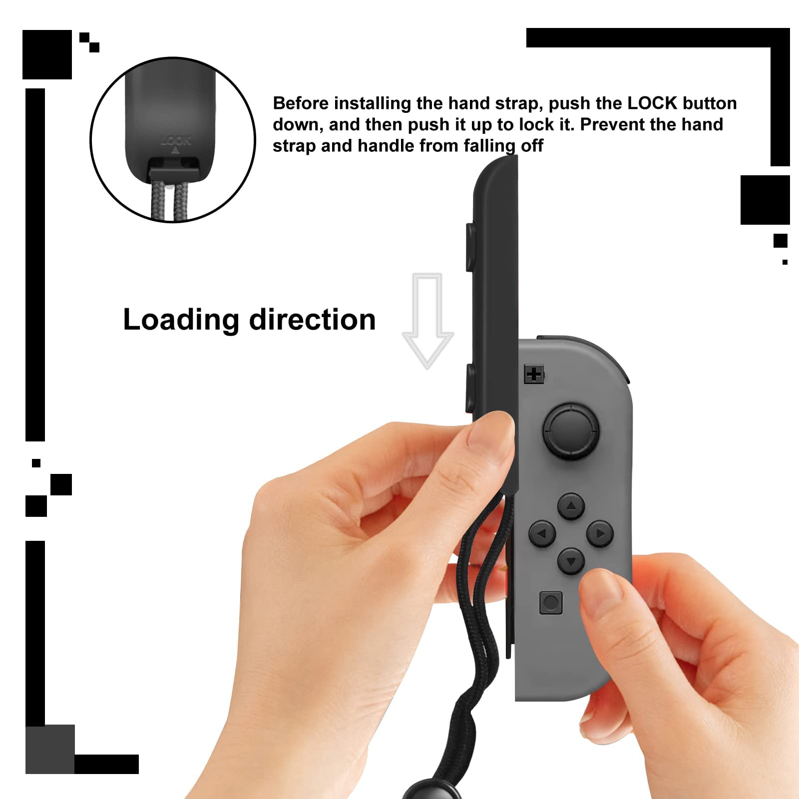 Switch Controller Wrist Strap - 1 Pair Black for Secure Gaming