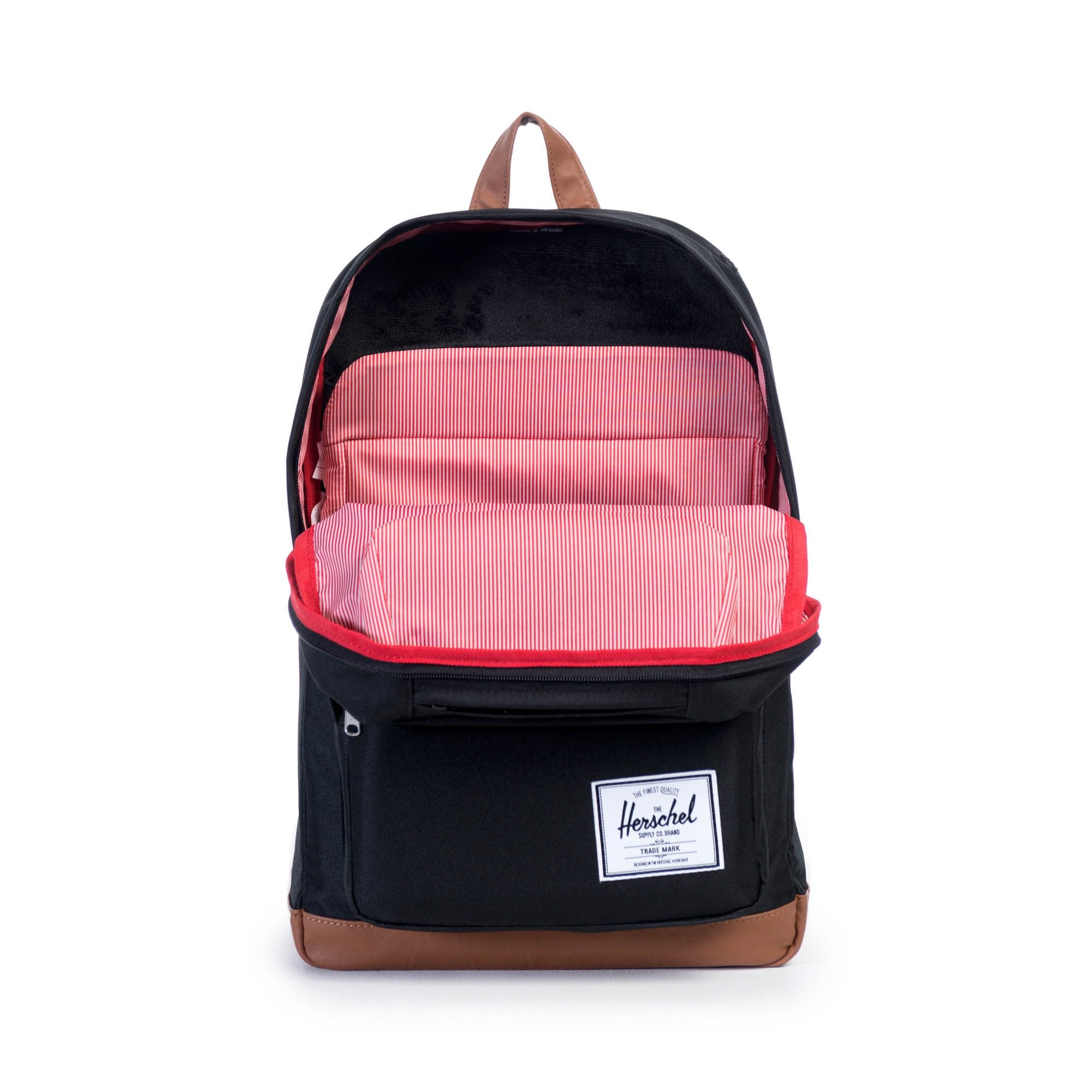 Herschel Pop Quiz Backpack - Stylish & Durable School & Travel Backpack for Men & Women (Black/Tan) - Perfect for College, Work & Outdoor Adventures