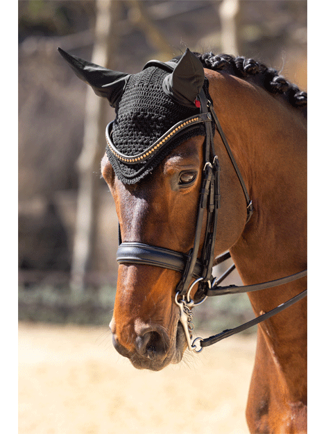 Le Mieux Vogue Fly Hood for Horses - Breathable UV Protection Fly Mask with Ears - Perfect for Riding, Training, and Pasture Protection