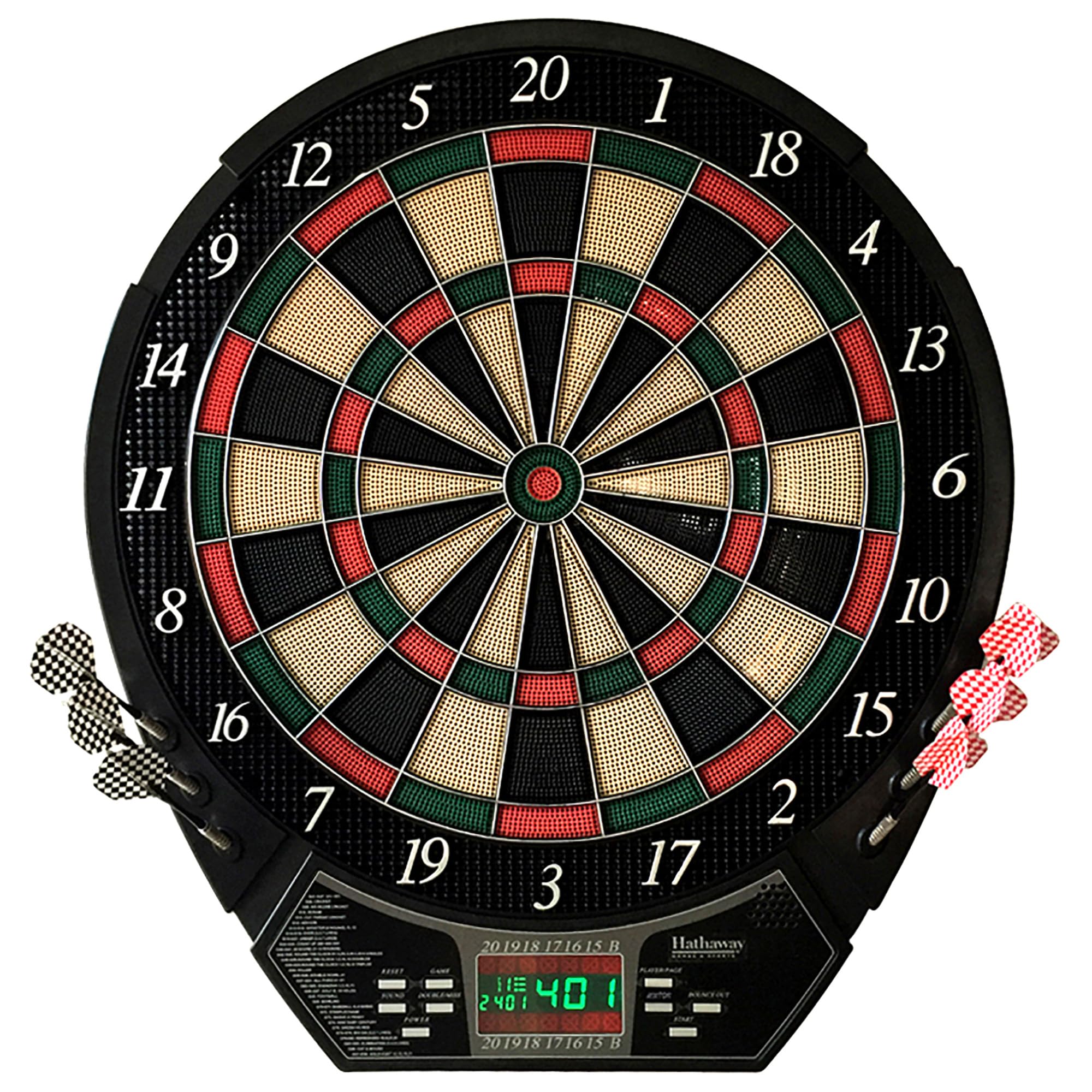 Hathaway Magnum Electronic Soft Tip Dartboard - Black & Multi Color | Perfect for Home, Office, Bar & Game Room Entertainment