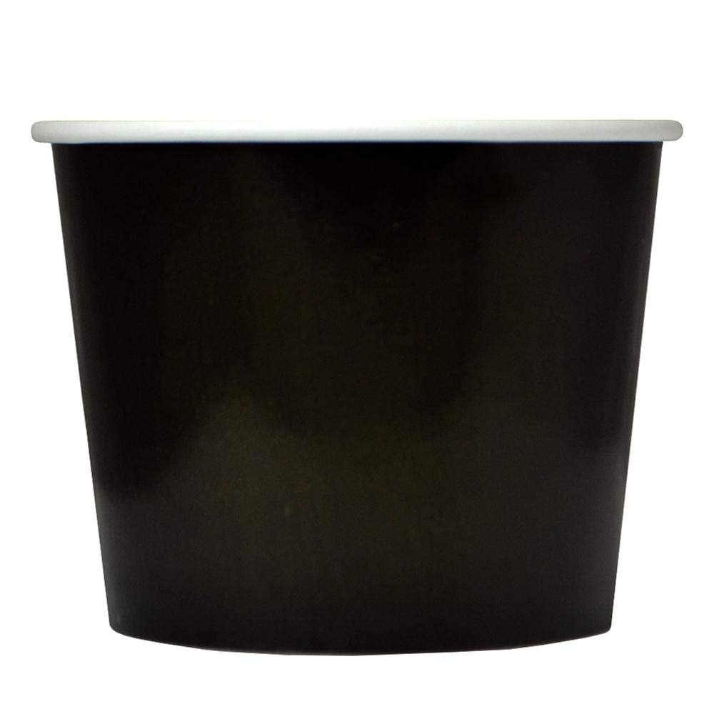 UNIQ 1000-Count 16 oz Disposable Black Ice Cream Cups | Bulk Dessert Containers for Ice Cream, Yogurt, Gelato, Pudding & Party Treats | Perfect for Ice Cream Shops, Catering Events & Home Dessert Serving