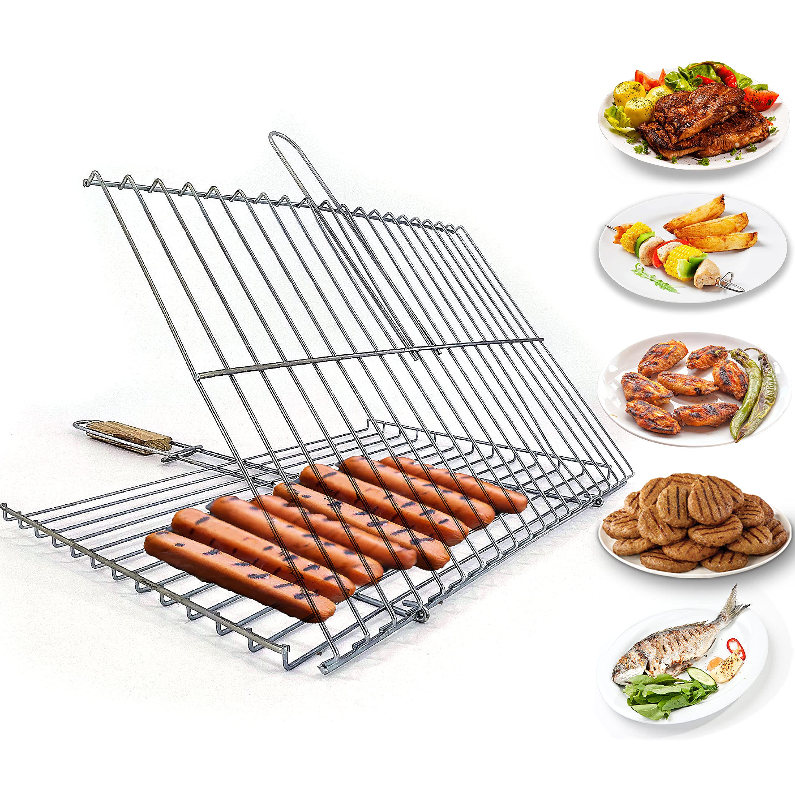 Premium Stainless Steel Hakan Grill Basket 11.8
