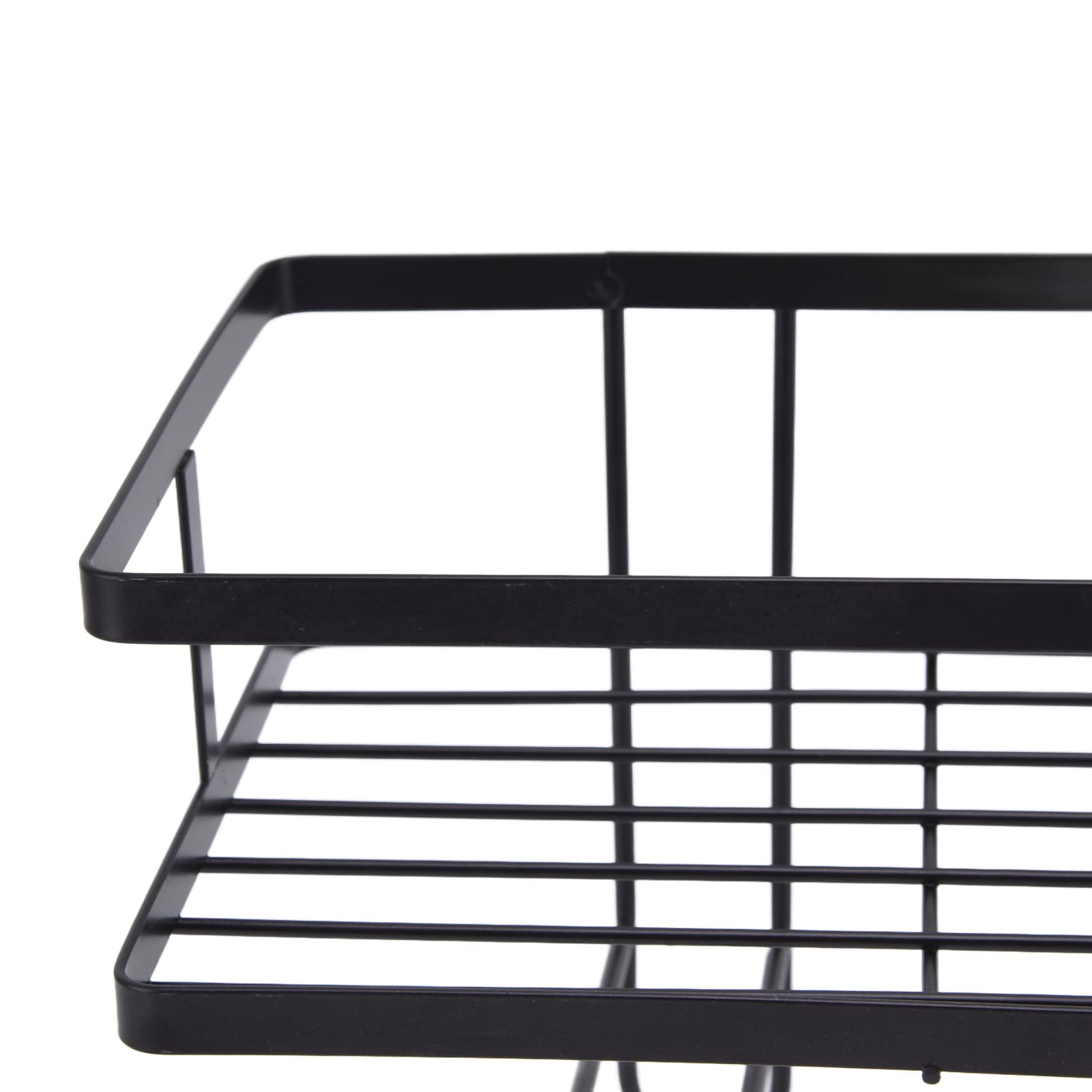 Iron Bathroom Storage Shelf with Hooks - Space-Saving Toilet Organizer for Towels, Candles & Essentials - Perfect for Small Bathrooms, Apartments & Vanity Organization