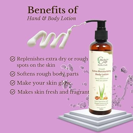 Herbs Craft Herbal Ayurvedic Lotion & Cream - Vitamin C Enriched Unisex Body Care for Men & Women | Extra Moisturizing Face & Body Lotion, Cleansing Milk | Perfect for Daily Skincare Routine & Ayurvedic Wellness