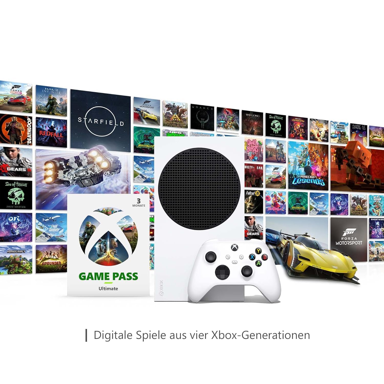 Xbox Series S Starter Bundle with 2x 3-Month Game Pass Ultimate - Next-Gen Gaming Console for 4K Streaming & Casual Gaming | Perfect for Home Entertainment & Online Multiplayer