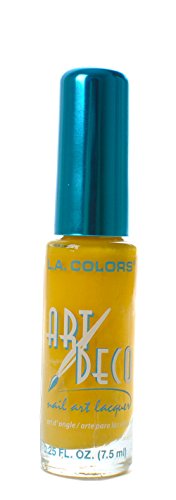 L.A. Colors Nail Art Deco Nail Polish - Vibrant Yellow for Creative Nail Designs | Perfect for Salon, Home Manicures & Special Occasions