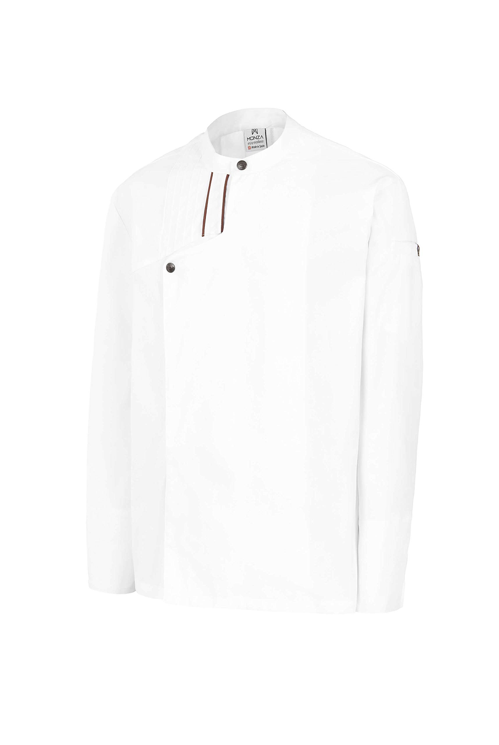 Men's Long Sleeve Chef Jacket with Snap Buttons - Professional Kitchen & Hospitality Uniform (Ref: 4131) - Perfect for Restaurants, Catering & Culinary Schools