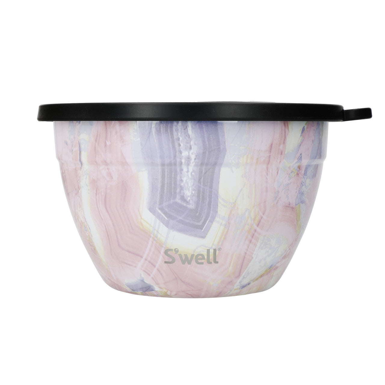 Geode Rose Salad Bowl Set - 1.9L Large Serving Bowl for Salads, Fruits, Pasta - Perfect for Dinner Parties, Picnics & Home Decor