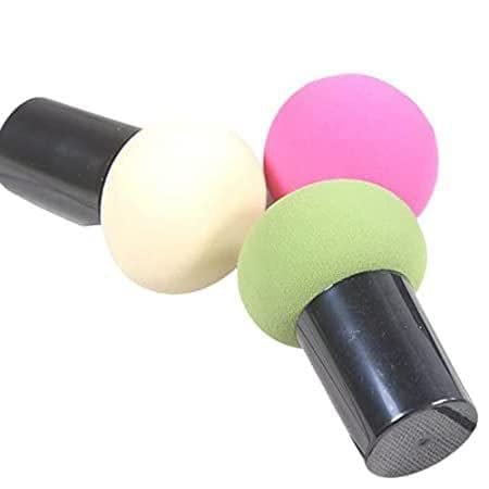 Premium Mushroom Head Beauty Blender & Powder Puff Set for Women - Soft Makeup Sponge for Foundation, Concealer & Blending (Pack of 3, Multicolor) | Perfect for Daily Makeup, Travel & Professional Makeup Artists
