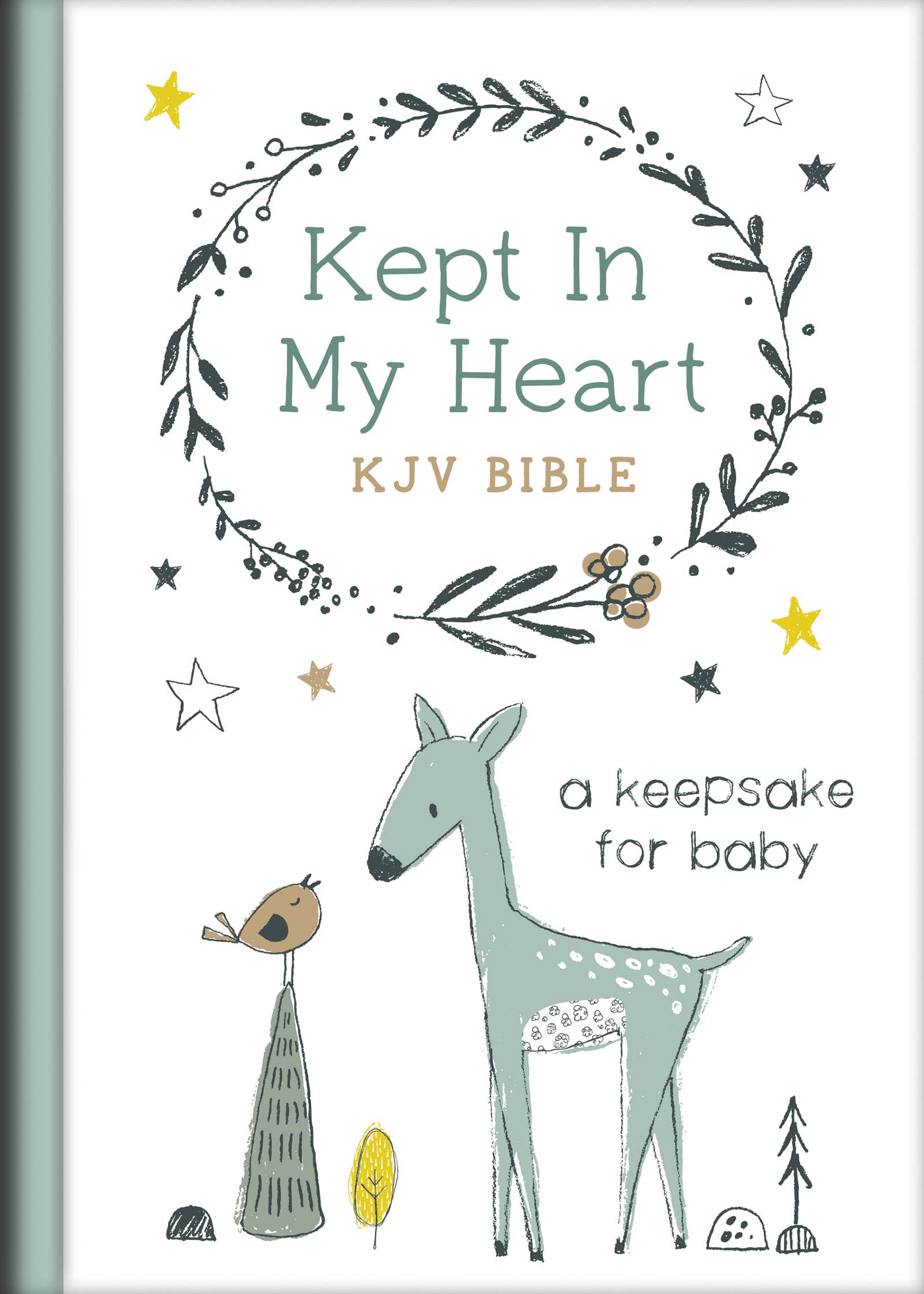 Kept in My Heart Bible & Baby Book - Christian Baby Memory Scrapbook for Baptism, Christening & First Birthday Gifts