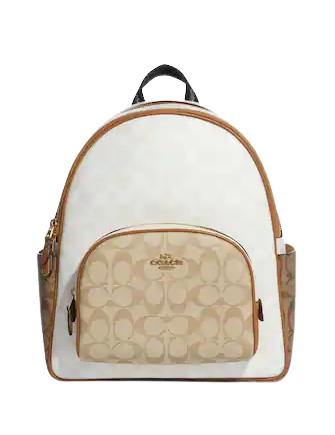 Coach Court Backpack in Signature Blocked Canvas - Stylish Laptop Backpack for Women, Perfect for Work, School & Travel Accessories