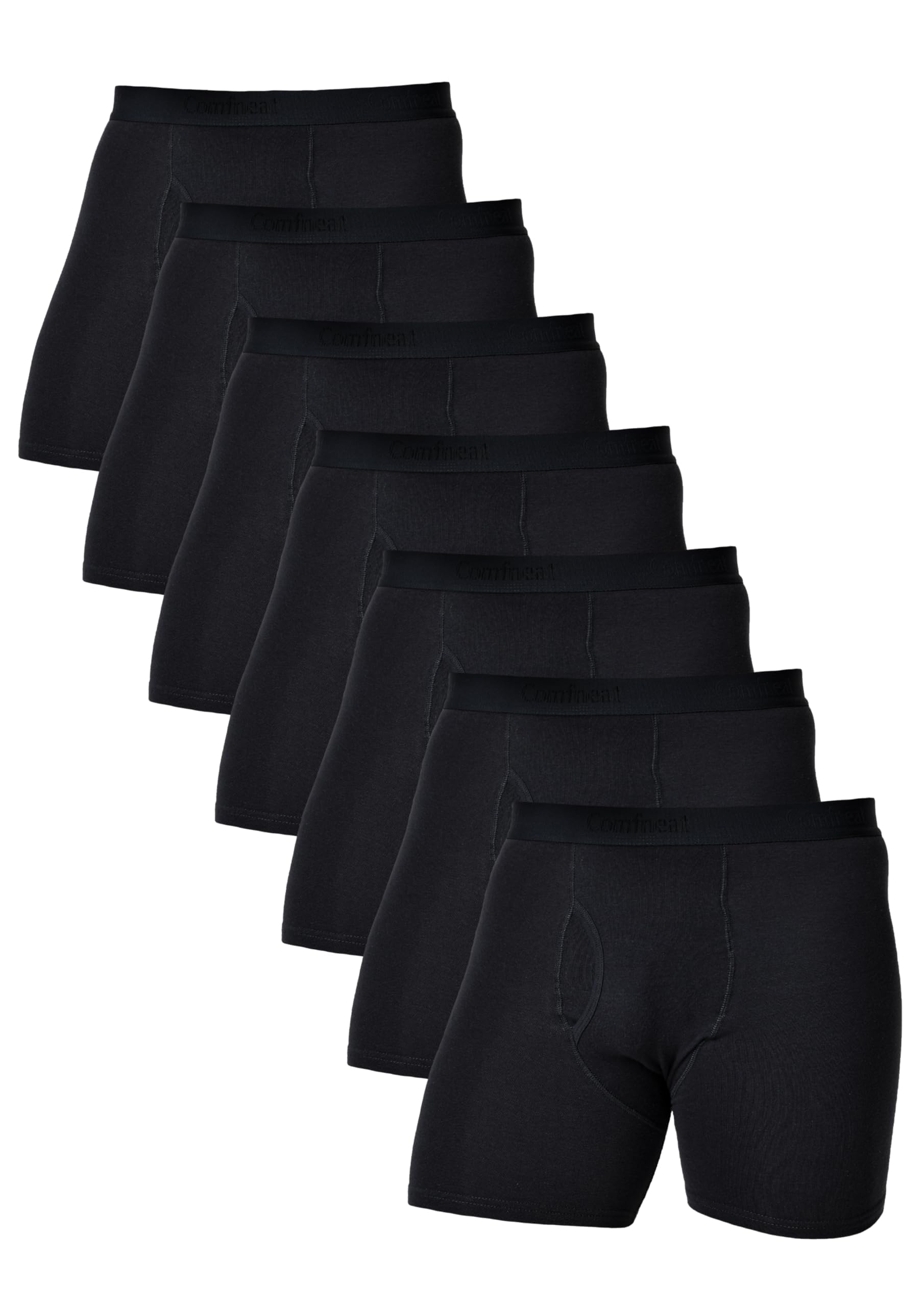 Comfneat Men's Boxer Briefs - Soft Stretchy Cotton Spandex Underwear Multipack (3/5/7 Pack) - Breathable Comfort for Everyday Wear, Workout & Sleep