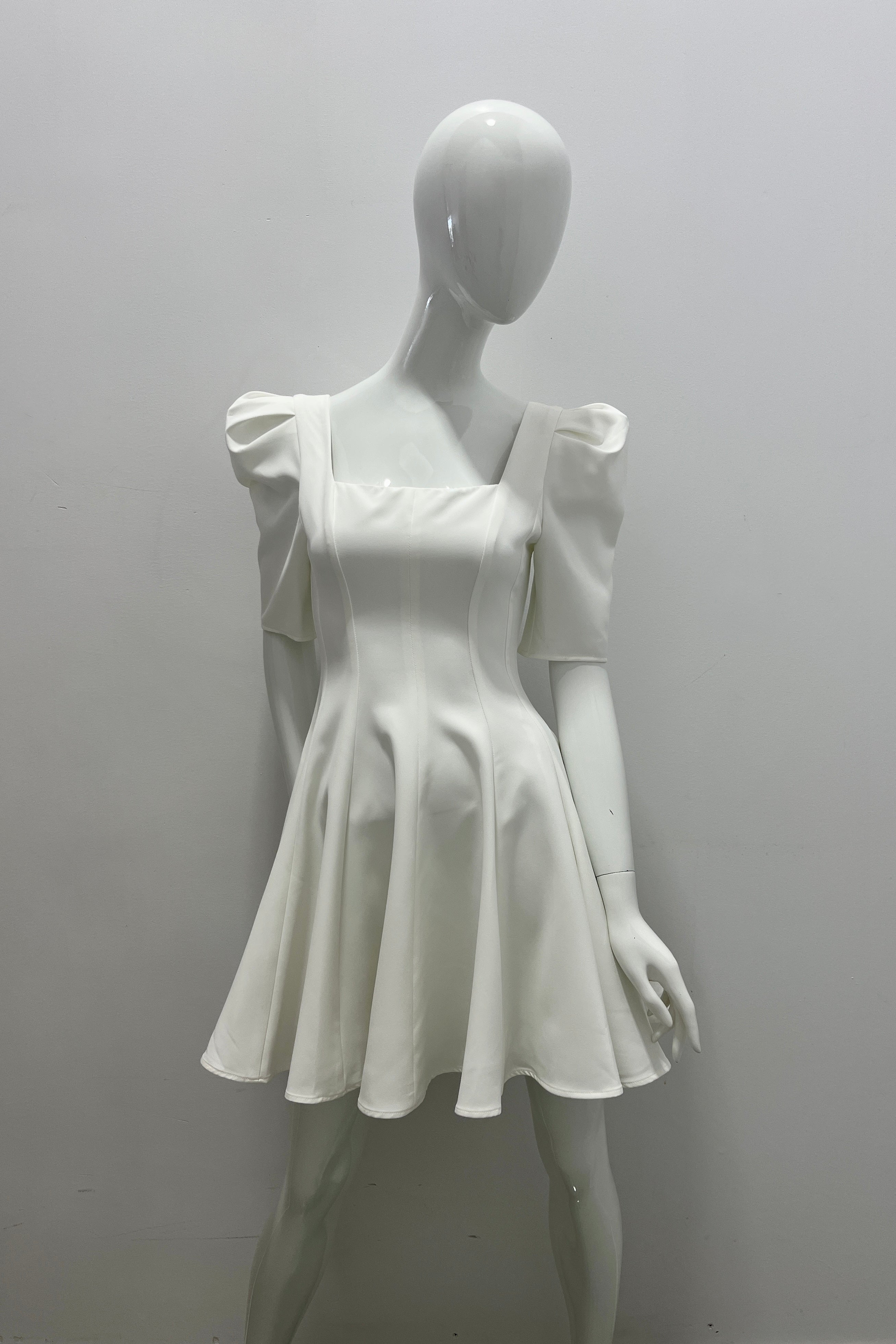 Black Halo Bambi Mini Dress in White - Elegant Cocktail Party & Evening Wear for Women