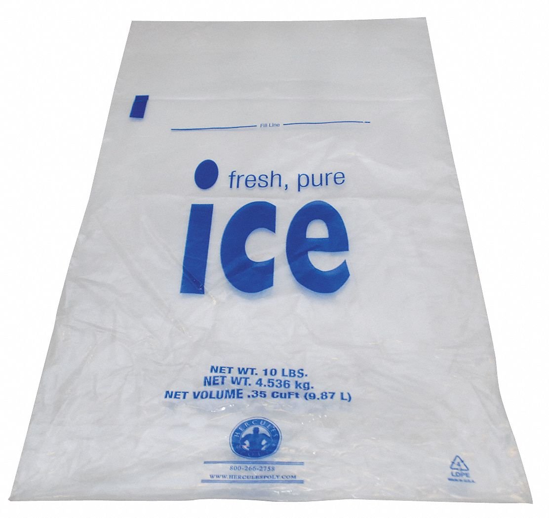 Premium Scotsman Ice Bags - Heavy Duty Reusable Freezer Bags for Ice Storage, Commercial Use, and Outdoor Activities | Perfect for Restaurants, Bars, Camping, and Fishing Trips