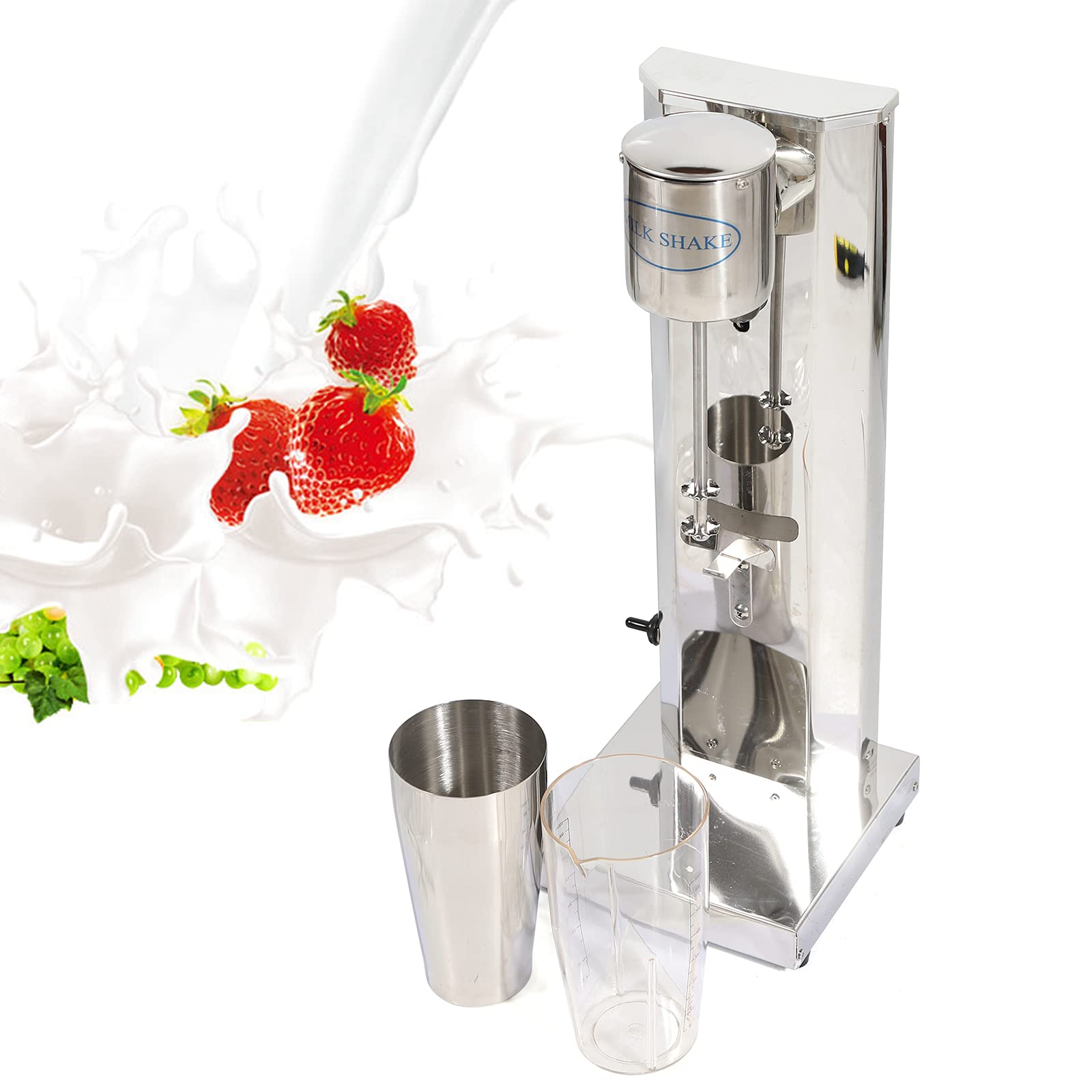 LOYALHEARTDY Stainless Steel Milkshake Maker & Smoothie Blender Machine - 21oz Cup for Protein Shakes, Cocktails, Malted Milks - Perfect for Home Bars, Cafes, and Healthy Smoothie Making
