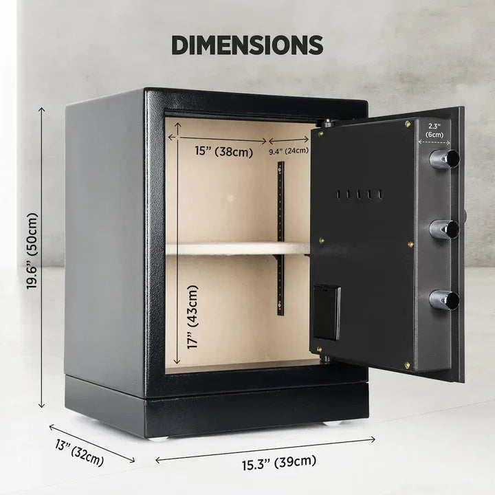 IslandSafe DSR45 DataSavior Fireproof Waterproof Office Safe - Secure Documents, Cash & Valuables for Home or Business Use