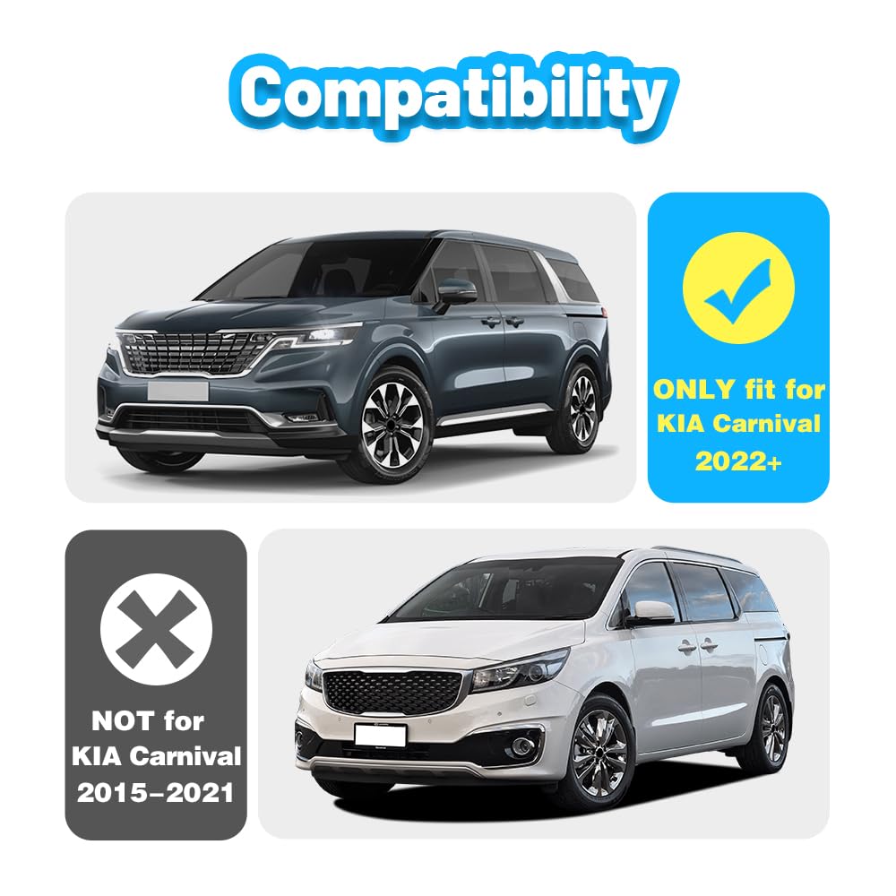 HEKA Running Boards for KIA Carnival 2022-2025 | Side Step Nerf Bars | Durable Aluminum Alloy Step Rails | Perfect for Off-Roading, Camping & Daily Use