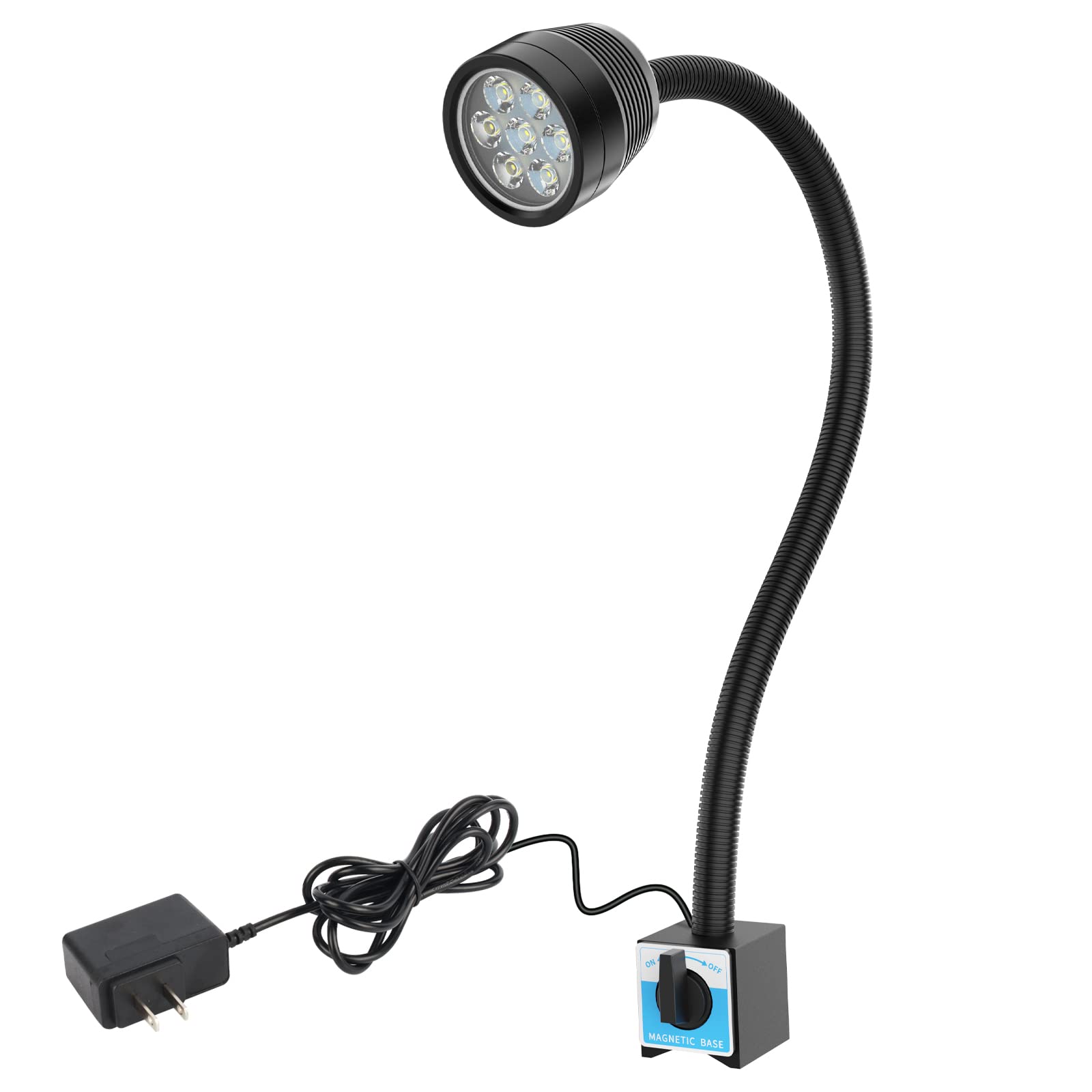14W Magnetic Work Light - IP65 Waterproof, 1400 Lumens Flexible LED Lamp for Drill Press, Lathe & Milling | Perfect for Garage, Workshop & DIY Projects