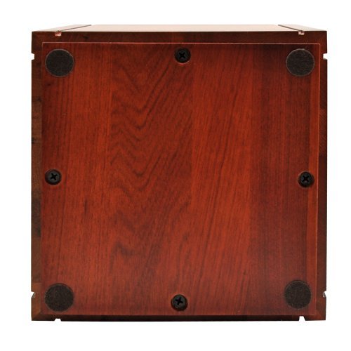 Cherry Finish Grooved Vertical Wood Urn for Ashes - Handcrafted Plain Design - Perfect for Memorials, Home Display & Funeral Services