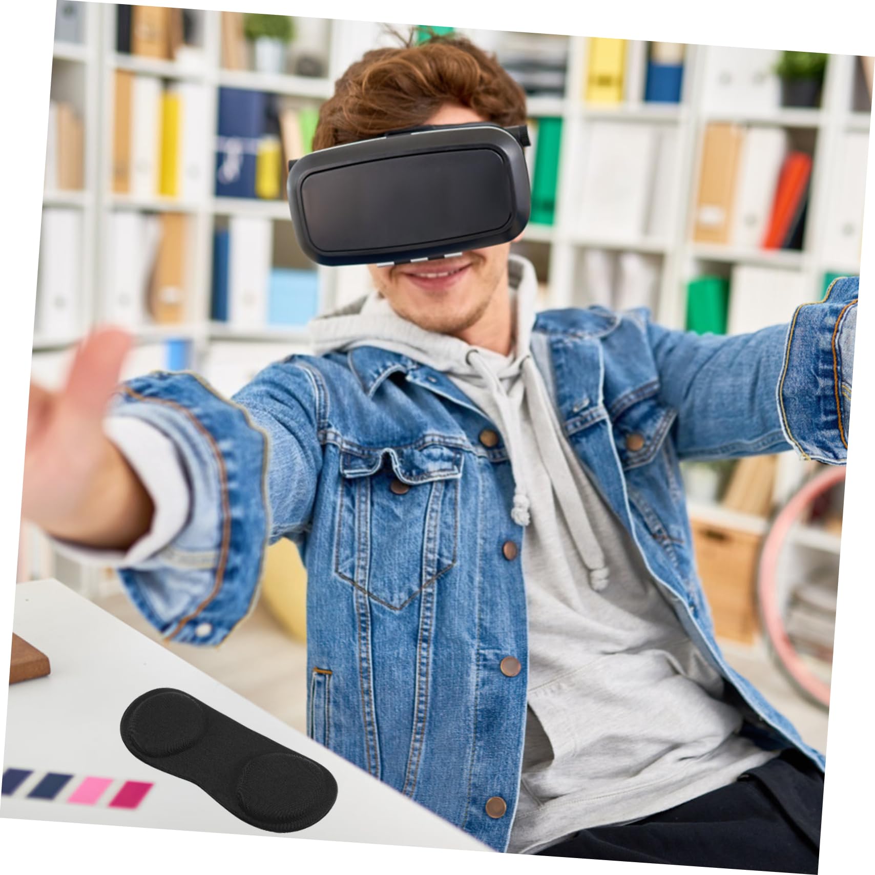 Jojofuny 2-Pack VR Lens Protectors - Anti-Scratch Memory Foam Covers for Virtual Reality Headsets - Perfect for Oculus Quest 2, Meta Quest Pro, HTC Vive & More