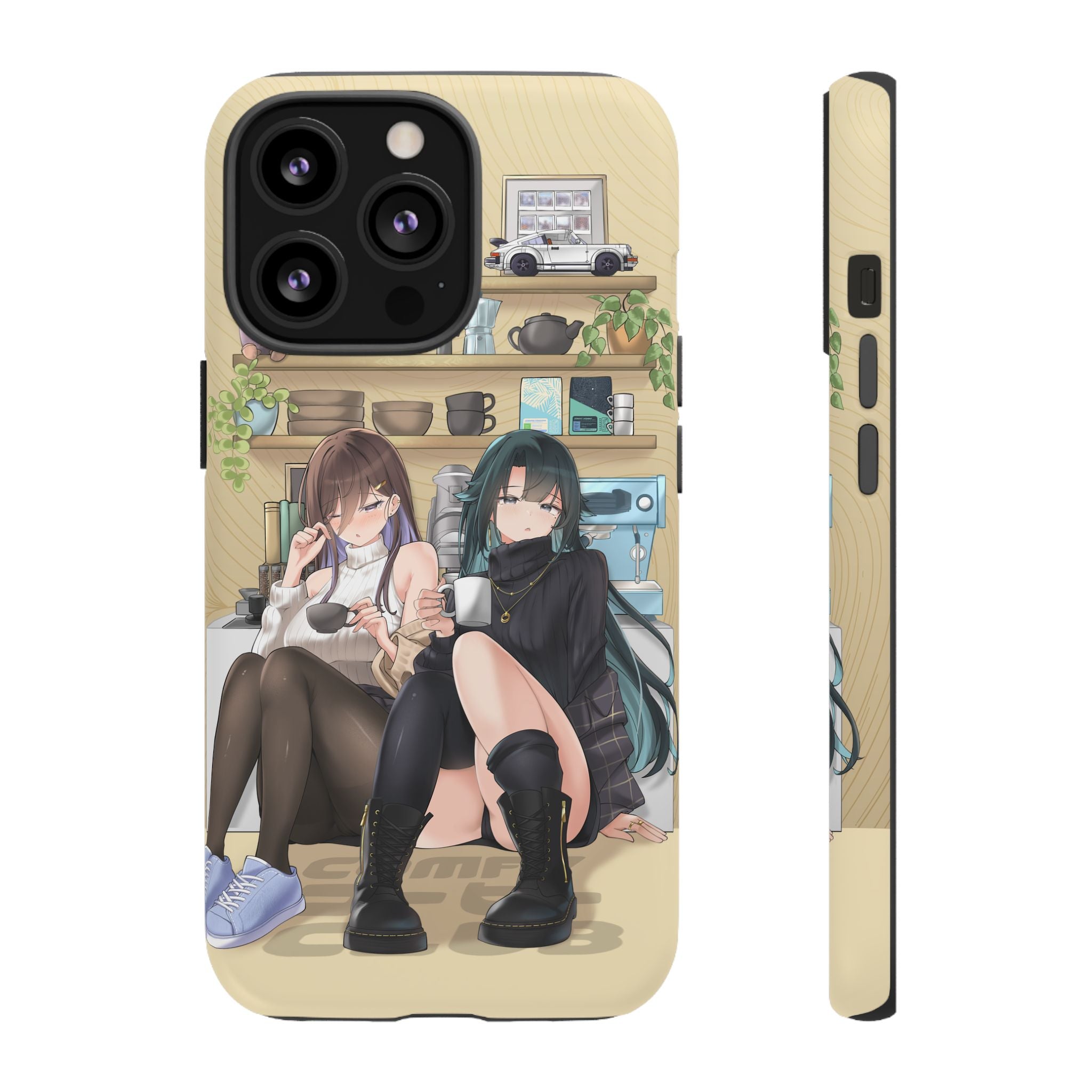 Premium COMFY COFFEE SATOMI+FLOR Phone Case - Trendy Floral Design, Shockproof Protection for iPhone & Samsung | Perfect for Everyday Use, Travel & Gifts