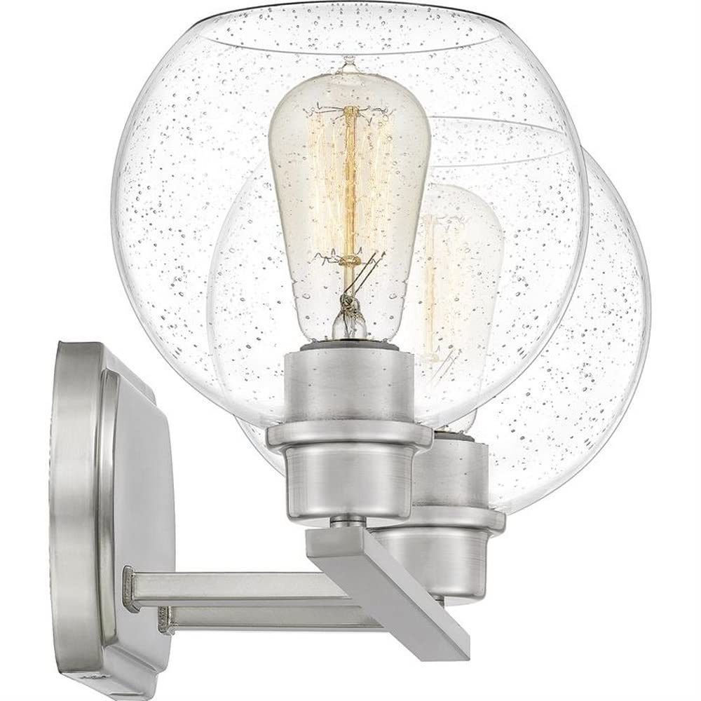 2-Light Transitional Vanity Light Fixture - Matte Black Bathroom Sconce with Clear Glass Shades - Perfect for Bathroom, Powder Room & Dressing Area Lighting - Model 71-Bel-3383659