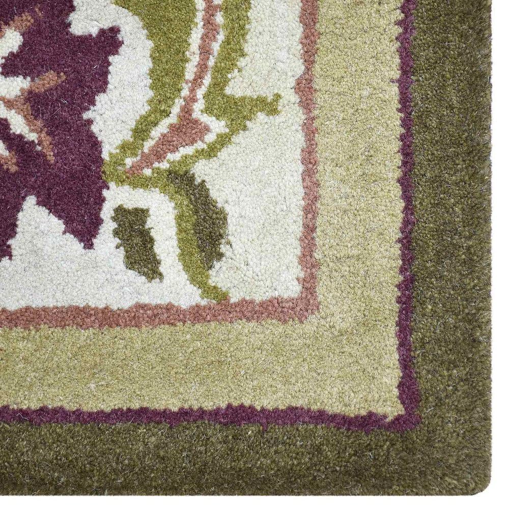 Hand Tufted Wool Eco-Friendly Area Rugs 5x7.6 Feet - Modern Floral Design Cream Rectangle Rug, High Pile Thick Handmade Non-Slip Living Room & Bedroom Carpet (K03160) | Perfect for Cozy Home Decor & Family Gathering Spaces