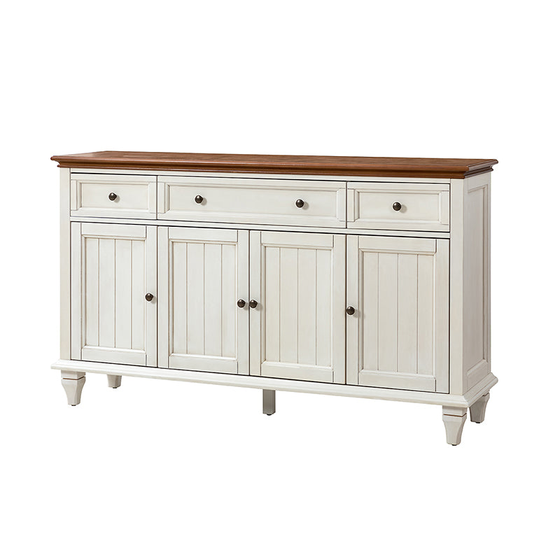 Raphael 58-Inch Wide 3-Drawer Sideboard Buffet Cabinet - Perfect for Dining Room Storage & Living Room Organization
