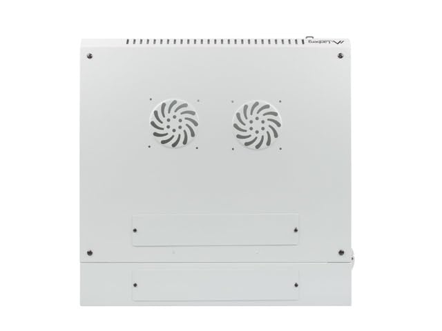 Lanberg 19'' Wall-Mounted Rack Cabinet - 6U Flat Pack, 600x600mm, Grey | Network & Server Equipment Enclosure for Home & Office Use