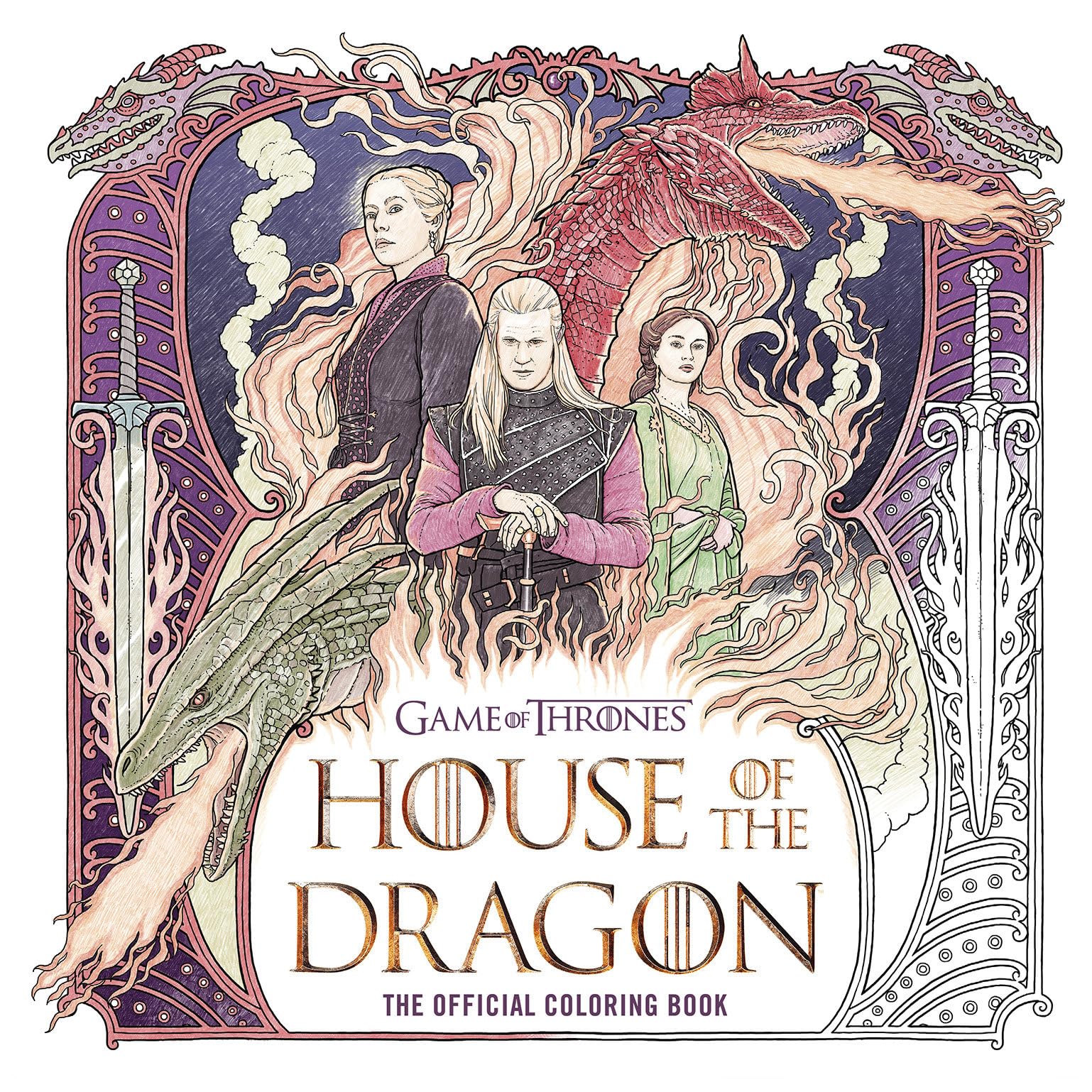 House of the Dragon Official Coloring Book - Targaryen Dynasty Art Therapy for Adults & Teens | Fantasy Relaxation, Gift for Game of Thrones Fans