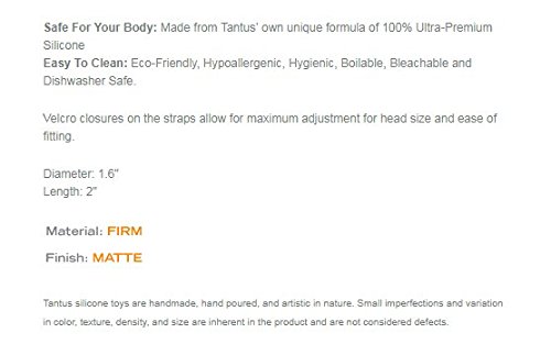 Tantus Beginner Ball Gag - 100% Ultra-Premium Silicone BDSM Toy for Couples - Breathable Mouth Ball - Red Matte Finish - Perfect for Role Play & Sensory Exploration