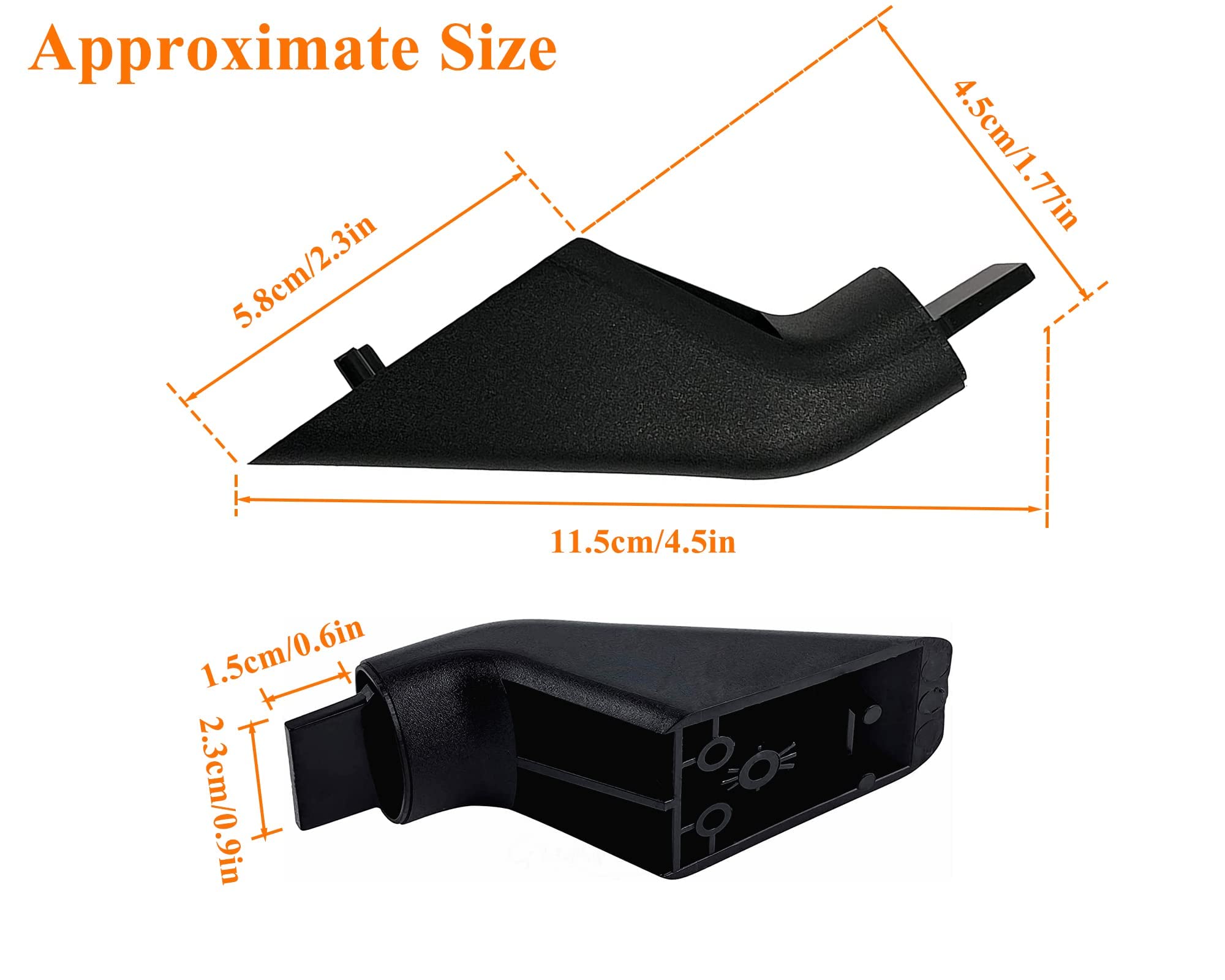 2 Pack WB7X7183 Black Oven Handle End Cap Replacement for GE Wall Stove Oven Range - Compatible with AP2019449 PS256613 WB15K5069 268072 - Durable Kitchen Appliance Accessory for Easy Installation & Secure Grip